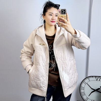秋冬季薄棉衣外套女宽松大码棉服