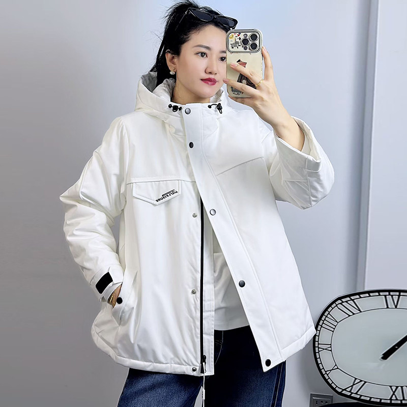 米莱奇2025冬季新款防风棉衣女宽松大码女装派克服冲锋衣外套5913