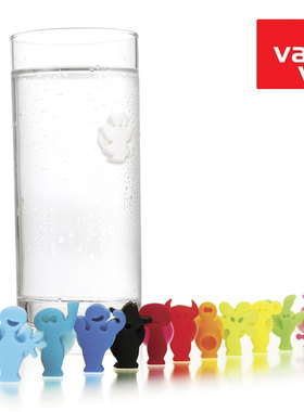 荷兰进口Vacu Vin红酒杯贴迷你杯贴玻璃杯吸盘杯签可爱个性标签贴