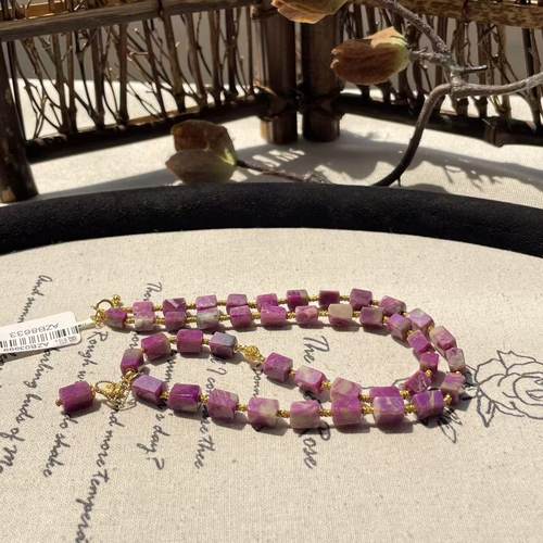 南非舒俱来艳冰桃红项链18k/40cm（晟晖）AZB8633