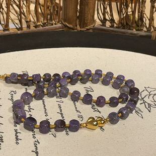 南非舒俱来泥地皇家紫魔方项链s925/45cm（介福）AZB10383