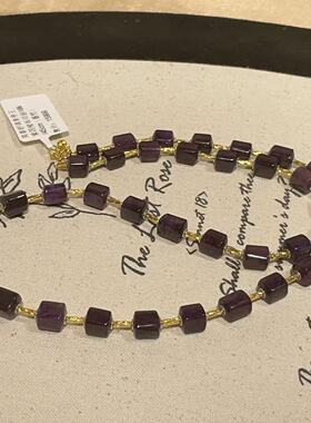 南非舒俱来帝王紫四棱珠项链18k/45cm（墨然）AZB10080