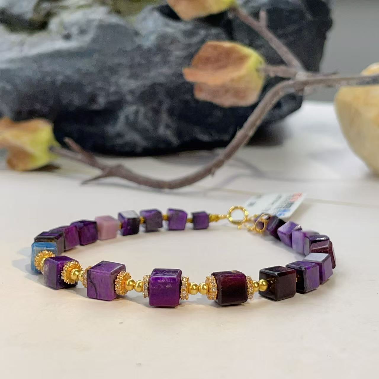 舒俱来皇家紫魔方手链/16cm/AZB5034（可弗）