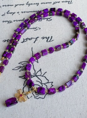 南非舒俱来火焰红丝绒蝴蝶吊坠项链18k/45cm（碧萱）AZB13722