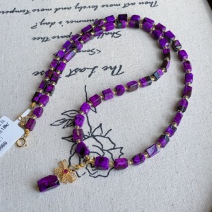 AZB13722 碧萱 南非舒俱来火焰红丝绒蝴蝶吊坠项链18k 45cm