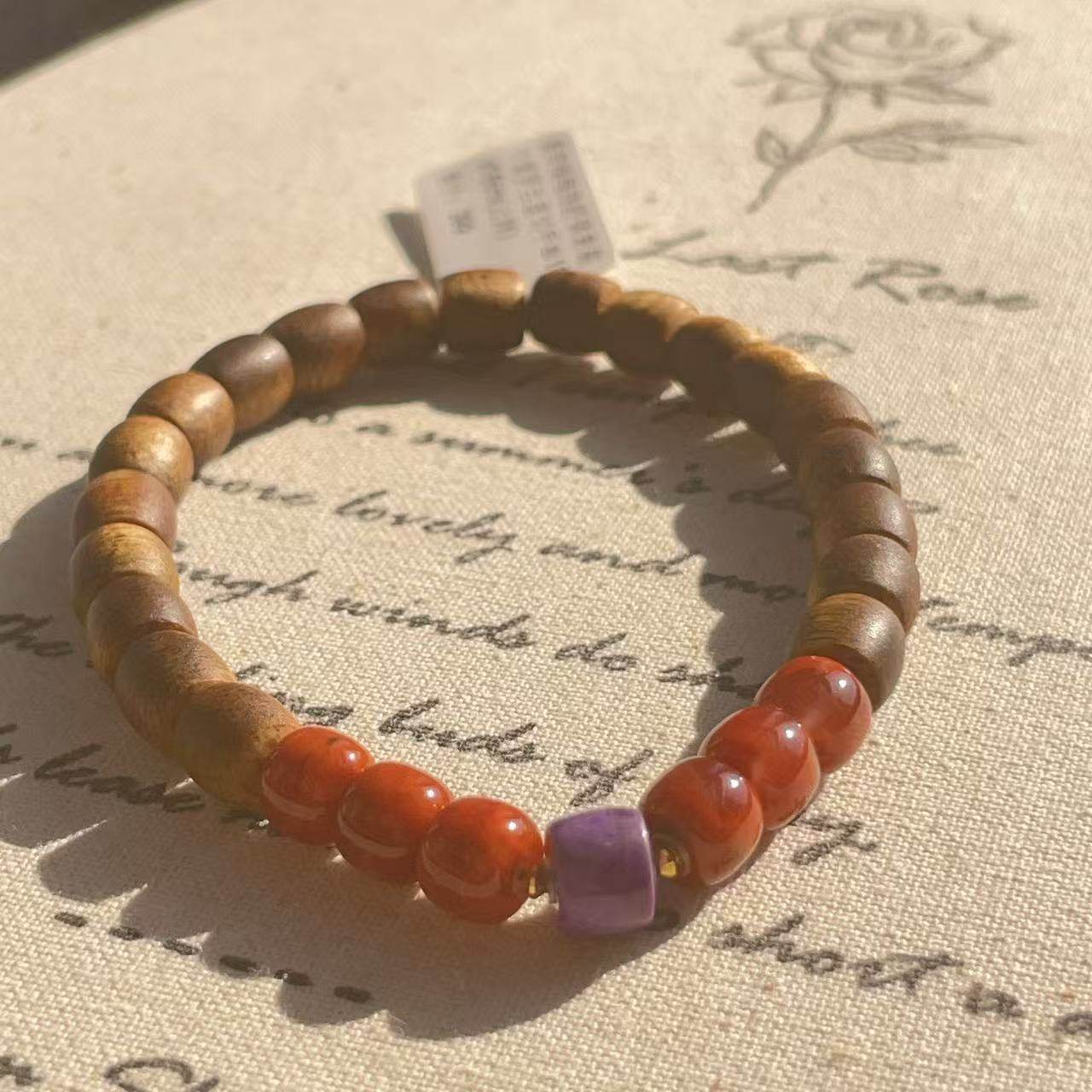 沉香舒俱来高阶紫罗兰直切手串18k/16cm(止渊)AZQ10283