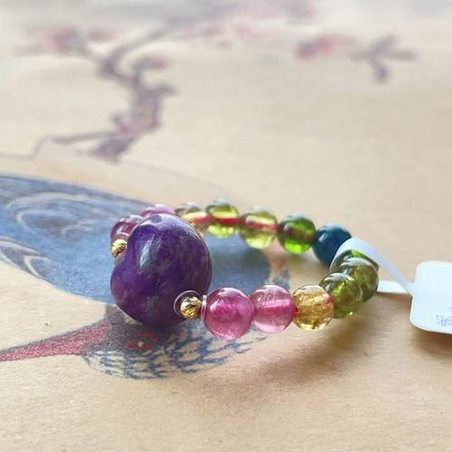 南非舒俱来桃红屁桃碧玺戒指18k（鹂音）AZB10536