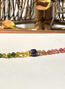 舒俱来皇家紫直切碧玺延长链/6.5mm/8cm（朔风）AZB6275