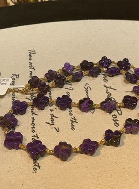 南非舒俱来帝王紫四叶草项链18K/40cm(沁姿)AZB10310