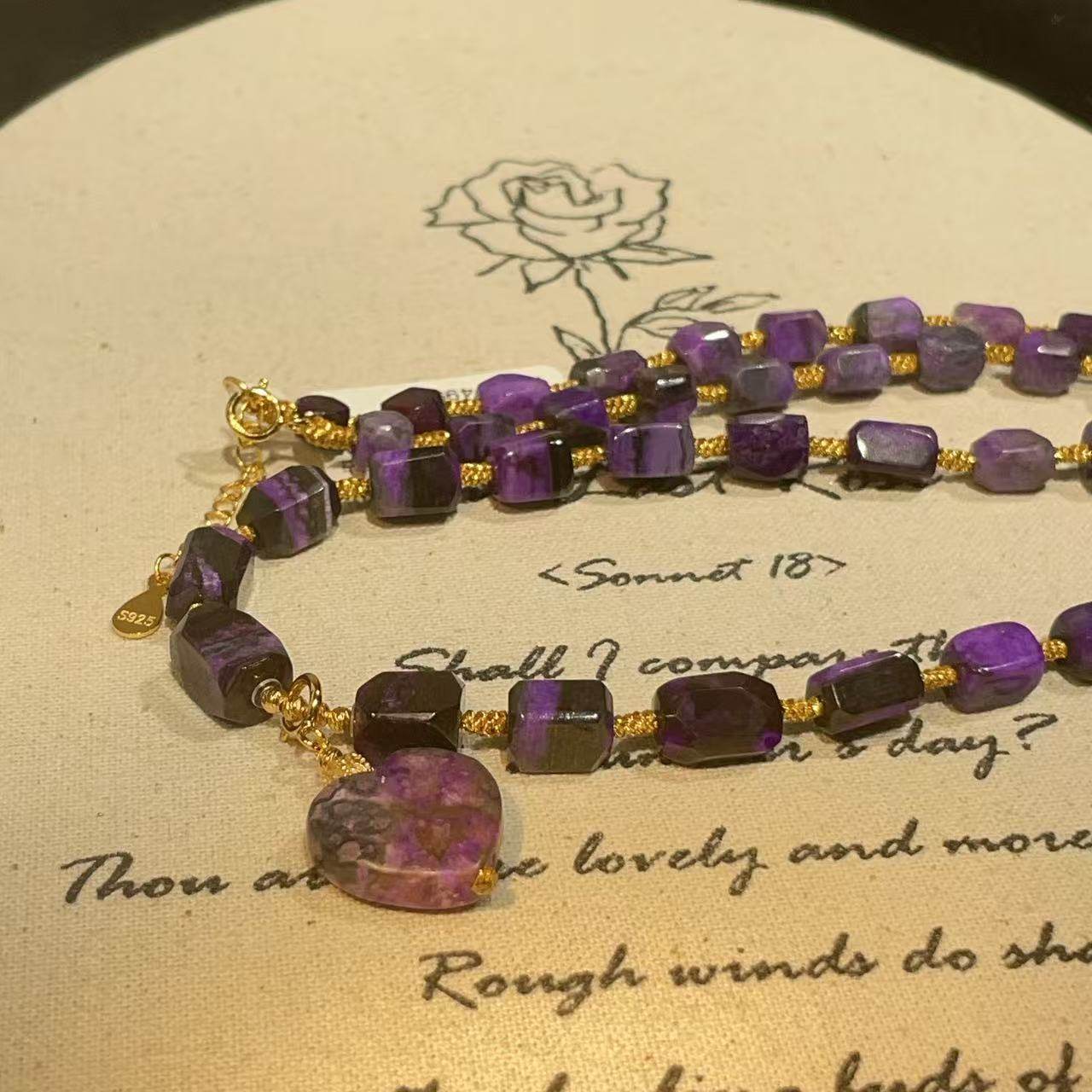 南非舒俱来皇家紫钻切屁桃吊坠项链s925/43cm（桐墨）AZB11282,珠宝/钻石/翡翠,手饰,淘宝优惠券,粉丝福利购,淘宝优惠卷