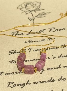 南非舒俱来高阶粉樱花微笑脸s925项链（若夏）AZB10647