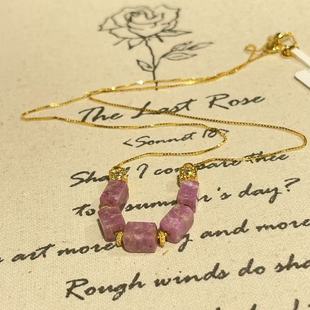 南非舒俱来高阶粉樱花微笑脸s925项链 AZB10647 若夏