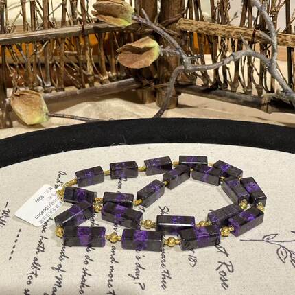 南非舒俱来夹层丝绒直切项链/18k/45cm（冬安）AZB9507