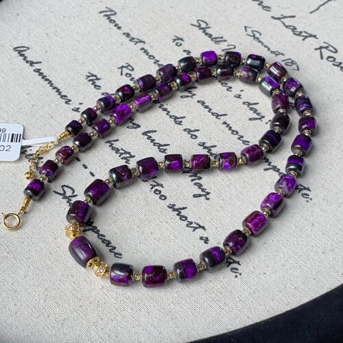 南非舒俱来火焰红丝绒老型珠项链/18k/40cm（予瑶）AZB12502