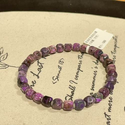 南非舒俱来桃红魔方单圈手串（亦然）AZB10578