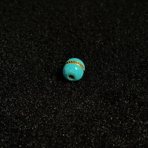 18k金美松绿松石面包单珠9m/18k/AZB16840/8mm(雅荞)