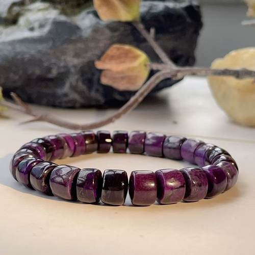 舒俱来帝王紫直切单圈手串/AZB5014（时叙）微瑕