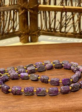 舒俱来泥地皇家紫貔貅素项链18k/40cm/约5mm*8mm/AZB63103