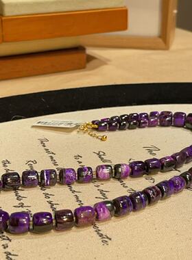 南非舒俱来丝绒老型珠项链18k/45cm（薄暮）AZB9723