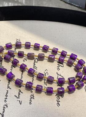 南非舒俱来紫丝绒老型珠项链/18k/40cm（崖栖）AZB7681