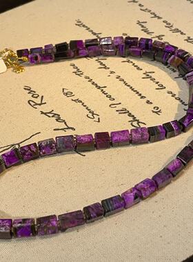 南非舒俱来红丝绒直切项链18k/45cm（遥峰）微瑕AZB9876