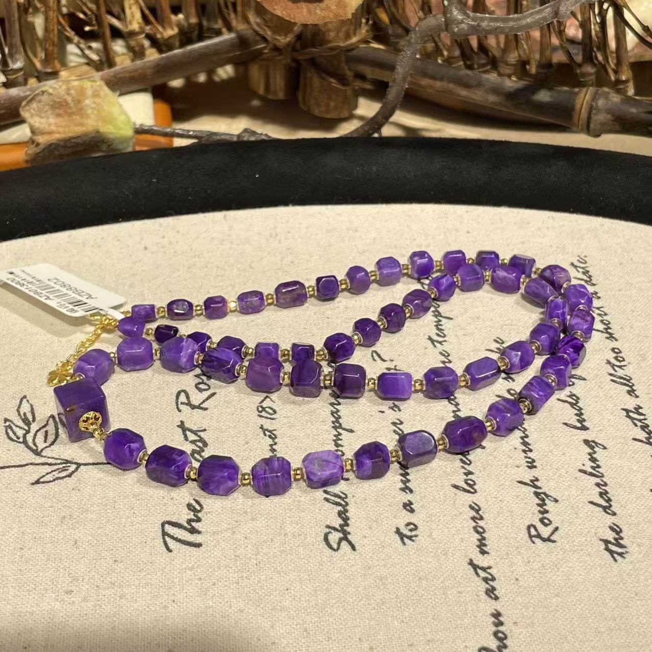 南非舒俱来帝王紫玻璃体钻切项链18k/45cm（江蓠）AZB8802,珠宝/钻石/翡翠,手饰,淘宝优惠券,粉丝福利购,淘宝优惠卷