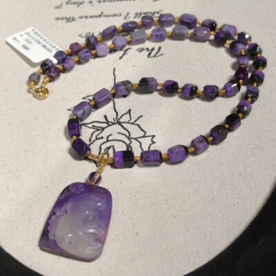 南非舒俱来皇家紫18K金项链