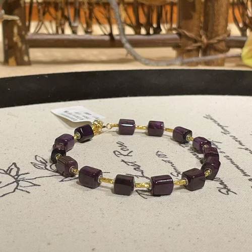 南非舒俱来帝王紫四棱珠手链18k/16cm（初晓）AZB10079