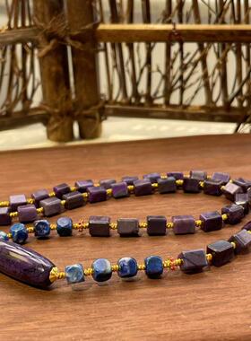 舒俱来直切泥地皇家紫双色项链/18k/42cm（绿筠）AZB6327