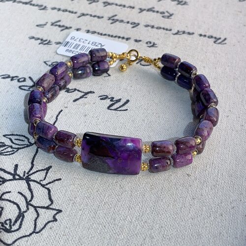 南非舒俱来酱红桶珠手链18k（知鱼）AZB12376