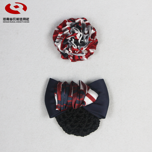 河南农信农商银行信用合作社头花发夹别针胸领花设计定做免费出图