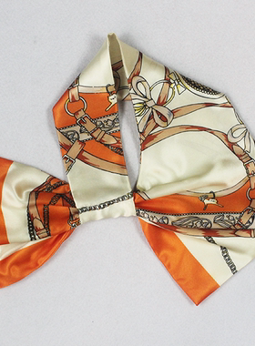 中国民航橙色刀巾职业装配饰无标记银行物业列车交通服务魔术丝巾