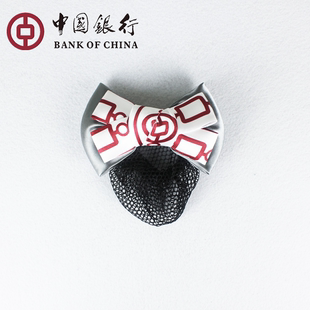 陕西省西安市中国银行头花发夹带网兜职业装配饰带LOGO招投标款式