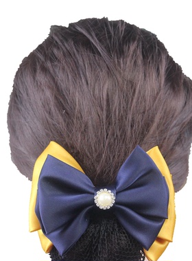 金黄藏蓝色无标记头花恒丰银行头花酒店物业卖场珠宝店营业发夹