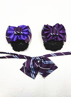 银行网点无标记头花领花 医院行政管理职业装无标记紫色头花领花