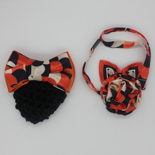 农村商业银行信用社物业领花头花鱼尾巴丝巾免打花企业定制设计