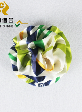 山西信合8厘米松散形别针夹子胸花领花职业装绿色系胸针定做设计