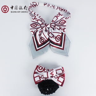 青海中行定制款领花蝴蝶结头花发夹网兜青海省中国银行2023下发款