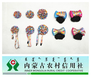 内蒙古农村信用社奔马图丝巾免打领花胸花头花发网兜职业装发饰