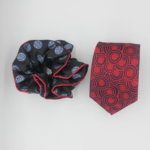 2022中信银行男士领带免打懒人拉链领带女士发网兜发圈头花新款