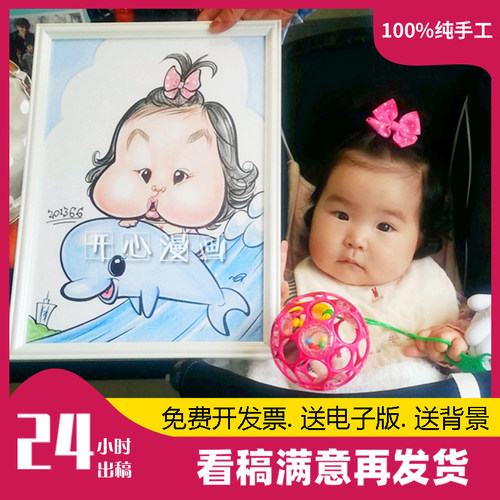 q版真人物定制夸张似颜绘画像