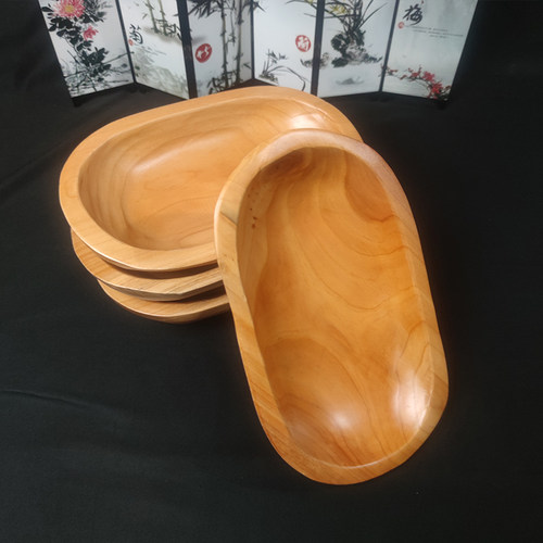无拼接实木果盘简单实用根迹孤品