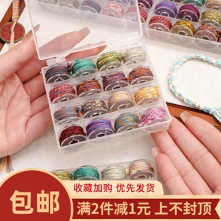 藏式 手搓棉线diy手工编绳耐磨文玩菩提串珠专用彩绳流苏材料