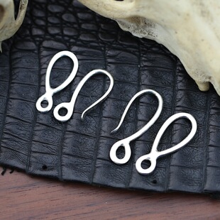 【溪迟】codygoros 老勾轮 鱼勾 925银 皮绳银链勾轮 银饰 项链