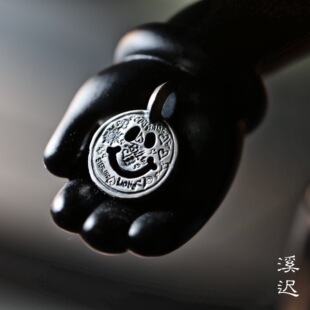 【溪迟】 BWL  涂鸦笑脸 情侣项链 925银吊坠  礼物