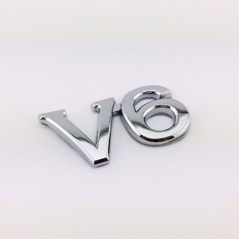 适用丰田新老款皇冠V6车标 V6排量标志英文字母车标后备尾箱标志