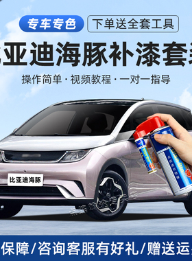 适用比亚迪海豚补漆笔噗噗粉芝士黄海贝粉灰色原车漆划痕修复喷漆