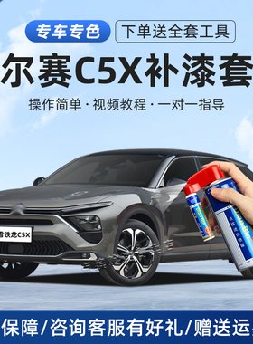 适用雪铁龙凡尔赛c5x补漆笔鎏金绿珠光白色汽车漆划痕修复自喷漆
