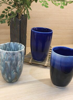 创意料理陶瓷茶杯水杯手工流釉餐厅摆台个人杯牛奶杯马克杯杯子