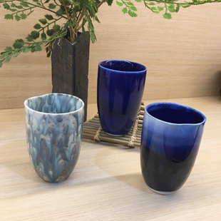 创意料理陶瓷茶杯水杯手工流釉餐厅摆台个人杯牛奶杯马克杯杯子